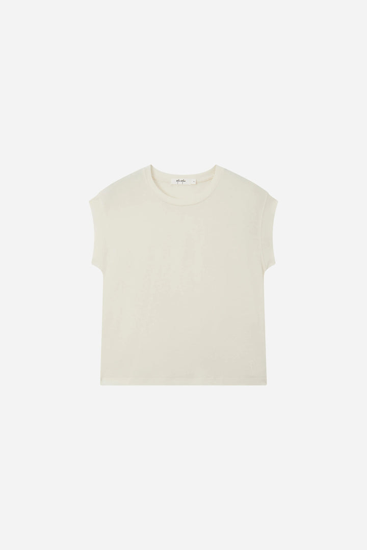 An image of a   S21643 Flutter Sleeve Tee by  Mirra Masa