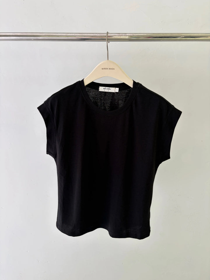 An image of a   S21643 Flutter Sleeve Tee by  Mirra Masa
