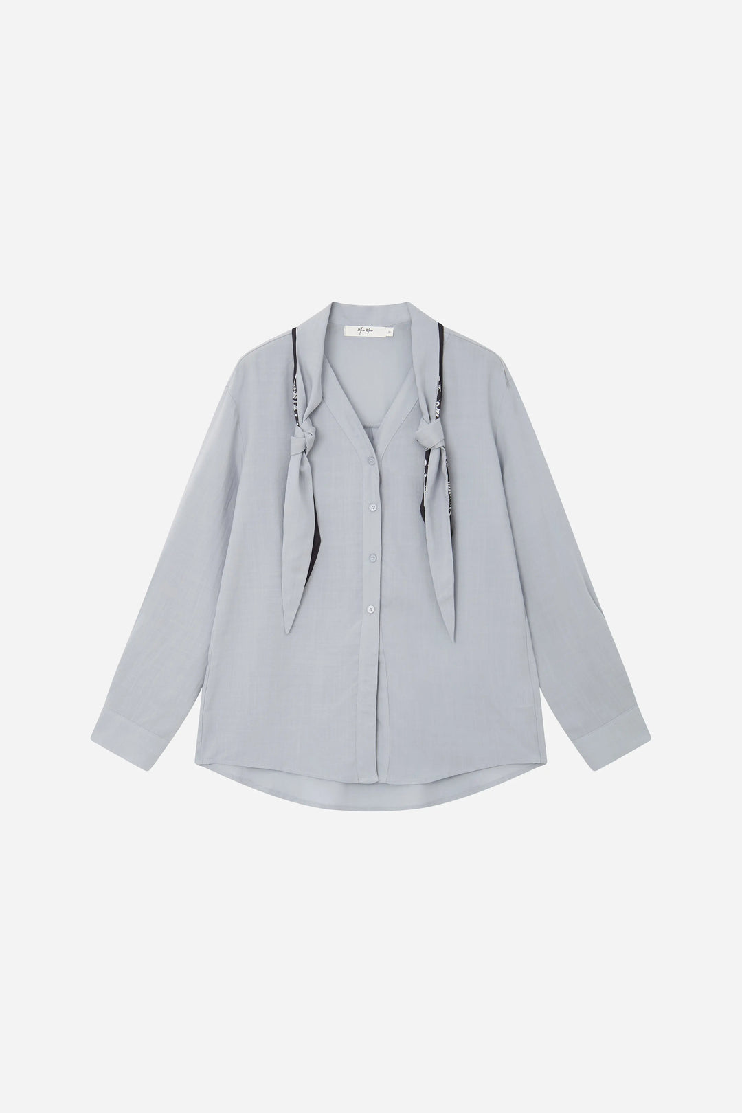 An image of a   S21644 Scarf Tie Button-Down by  Mirra Masa