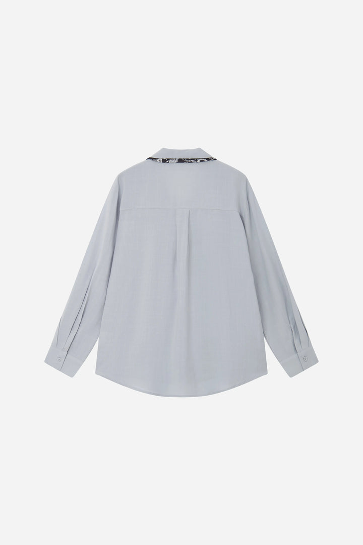 An image of a   S21644 Scarf Tie Button-Down by  Mirra Masa