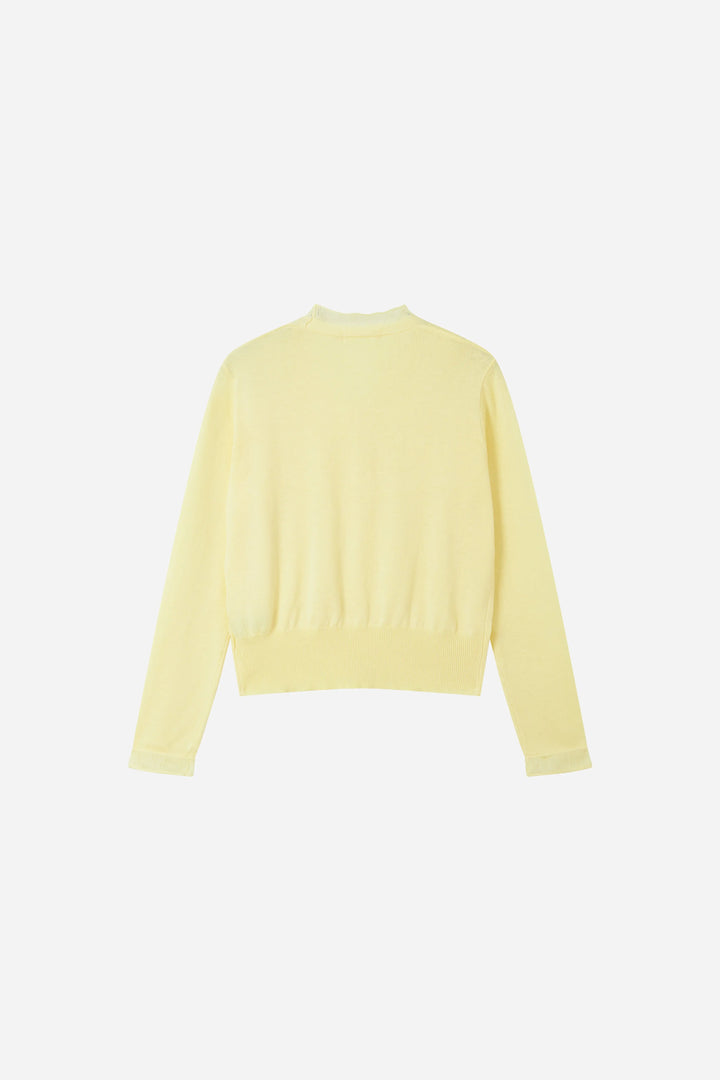 An image of a   S21735 Sheer V-Neck Cardigan by  Mirra Masa