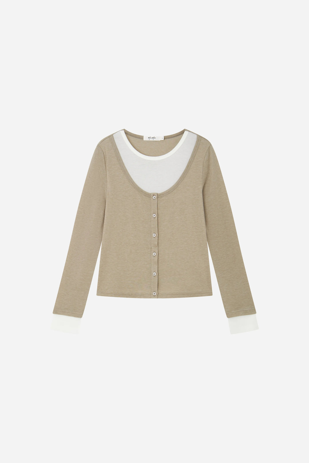 An image of a   S21758 Layered Button-Front Top by  Mirra Masa