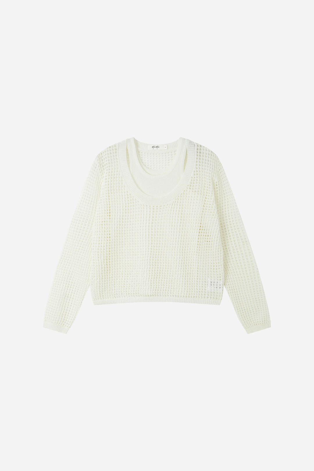 An image of a   S21796 Solstice Mesh Twin Set by  Mirra Masa