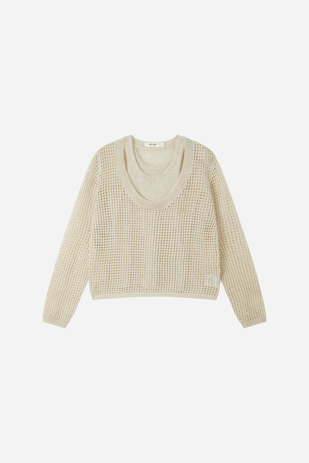 An image of a   S21796 Solstice Mesh Twin Set by  Mirra Masa