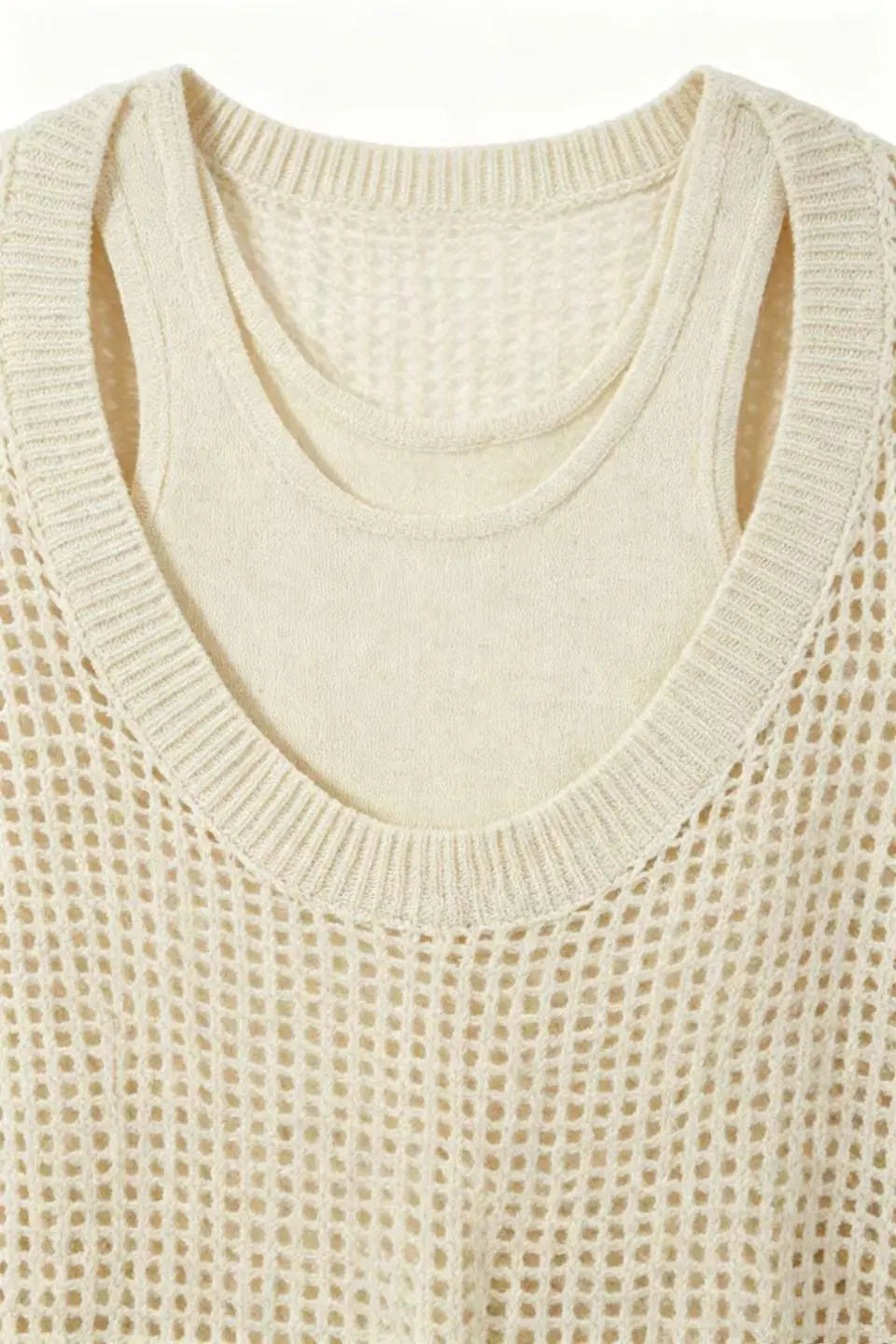 An image of a   S21796 Solstice Mesh Twin Set by  Mirra Masa