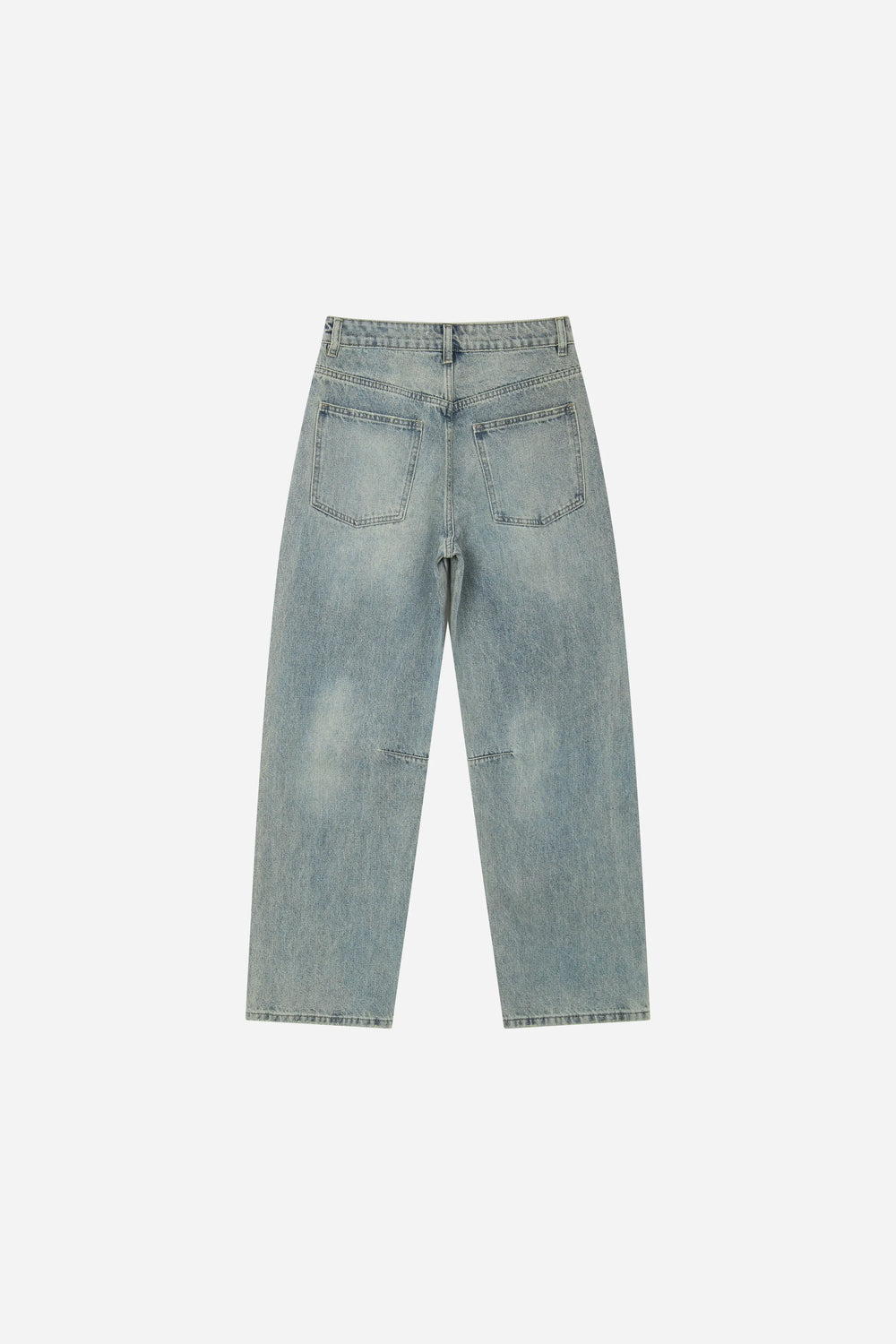An image of a   S22918 Distressed Slit-Hem Jeans by  Mirra Masa