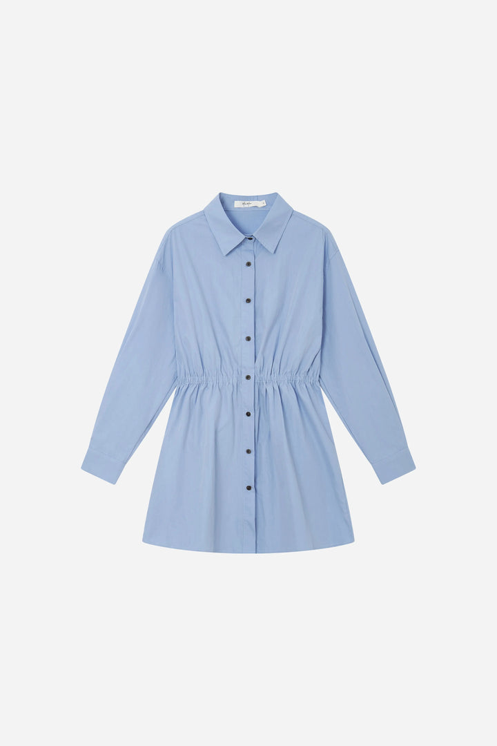 An image of a   S23264OL Cinched Waist Shirt Dress by  Mirra Masa