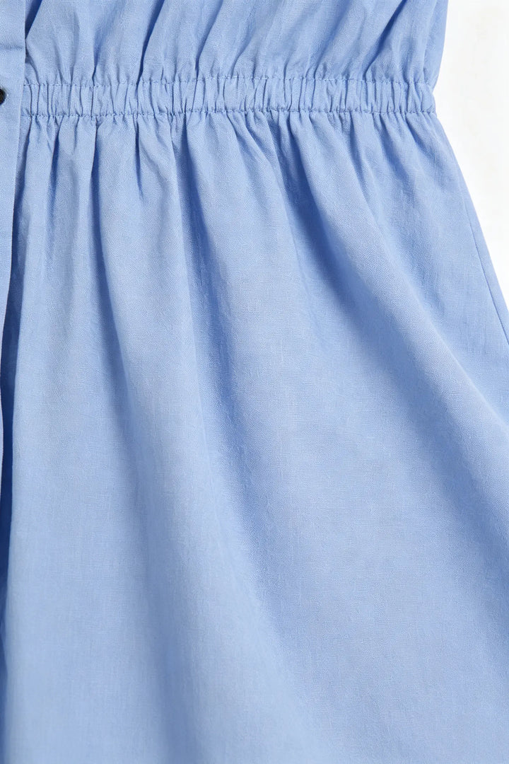 An image of a   S23264OL Cinched Waist Shirt Dress by  Mirra Masa