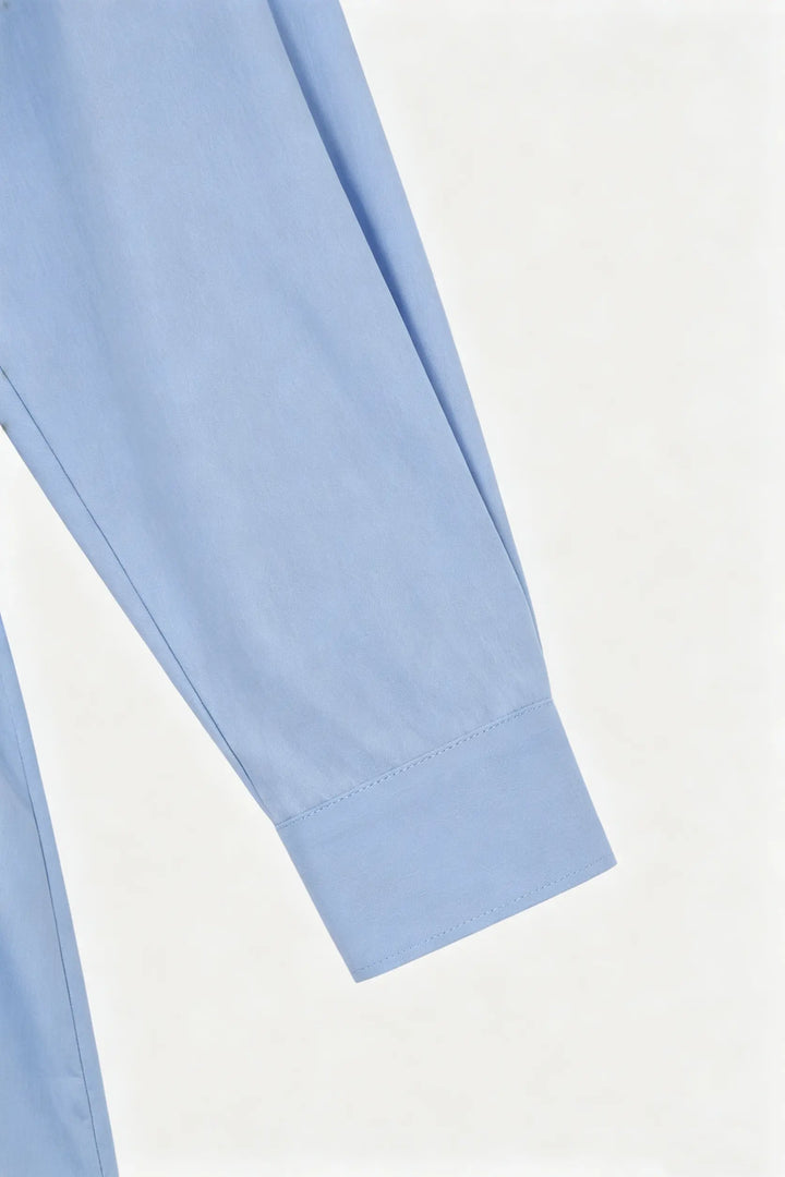 An image of a   S23264OL Cinched Waist Shirt Dress by  Mirra Masa
