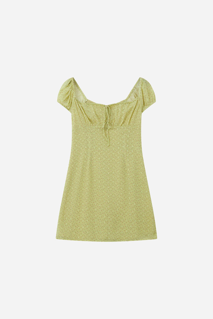 An image of a   S23706 Ruched Floral Mini Dress by  Mirra Masa