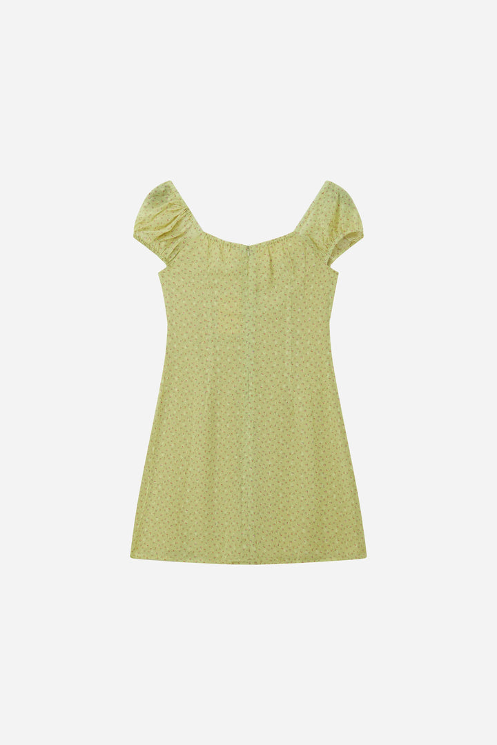 An image of a   S23706 Ruched Floral Mini Dress by  Mirra Masa