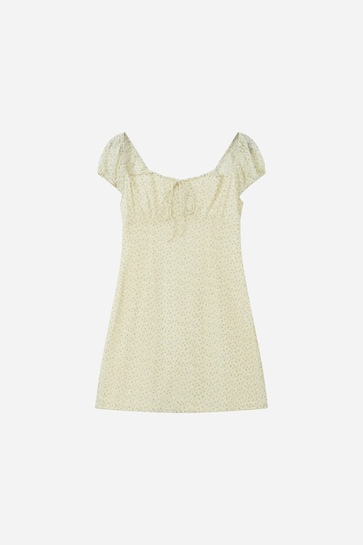 An image of a   S23706 Ruched Floral Mini Dress by  Mirra Masa