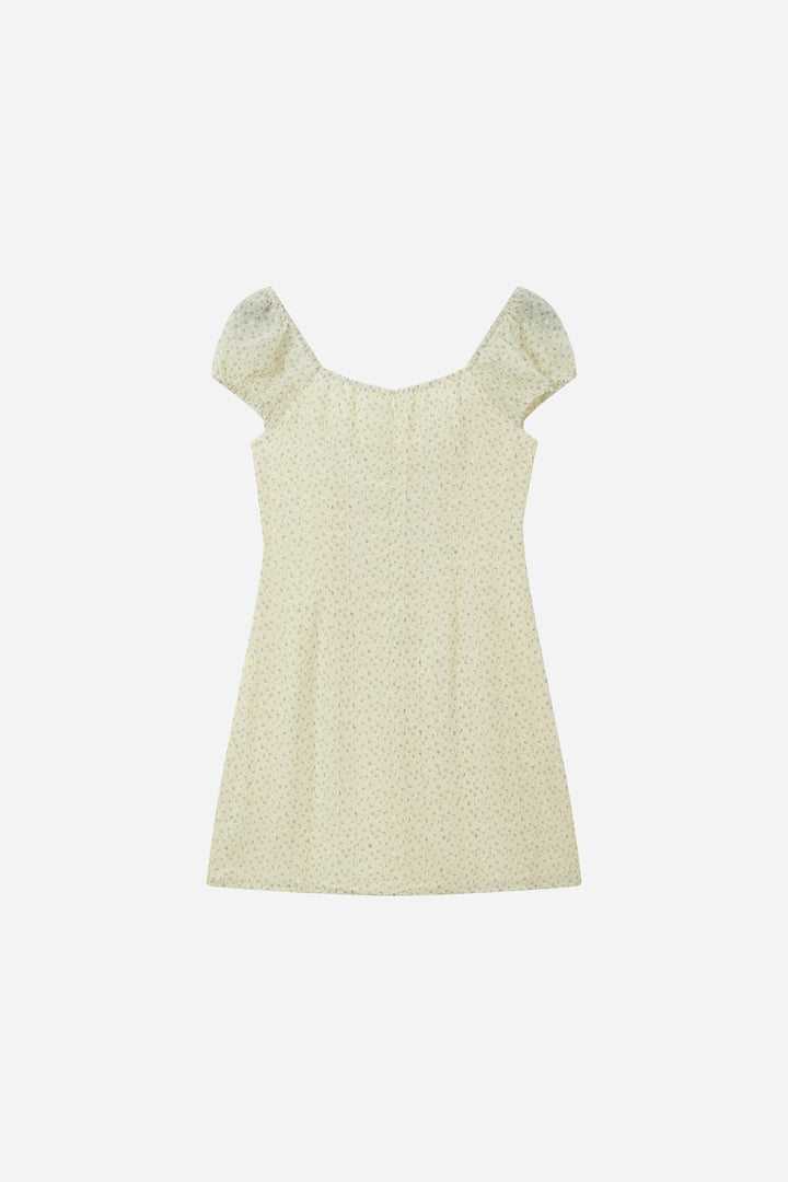 An image of a   S23706 Ruched Floral Mini Dress by  Mirra Masa