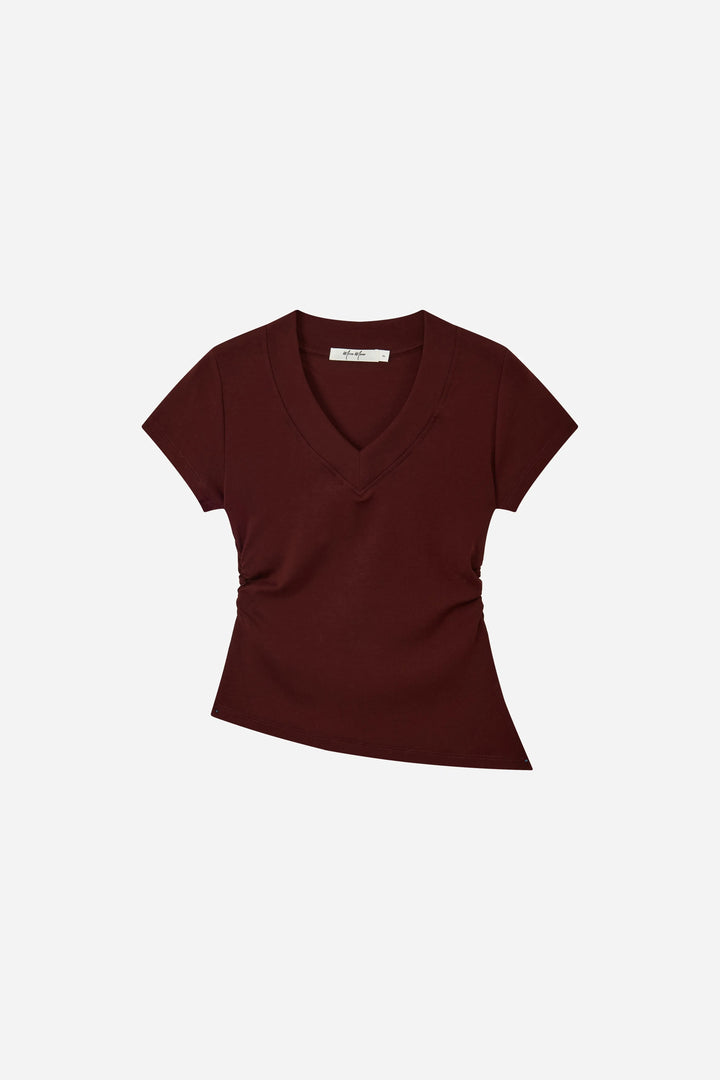 An image of a   S31321 Contour V-Neck Tee by  Mirra Masa