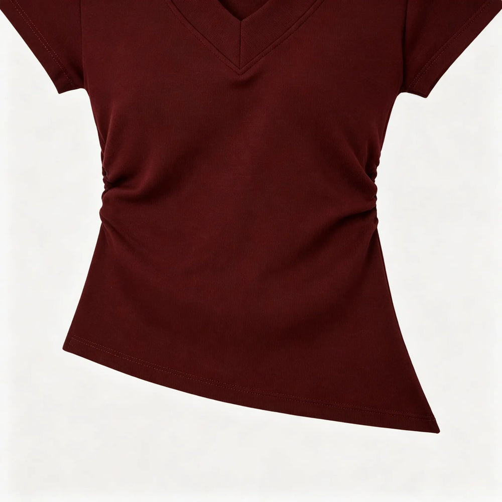 An image of a   S31321 Contour V-Neck Tee by  Mirra Masa