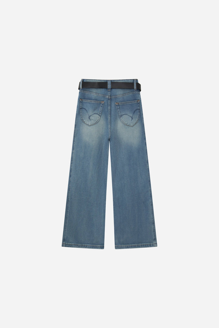 An image of a   S32146 Wide Leg Lyocell Denim by  Mirra Masa