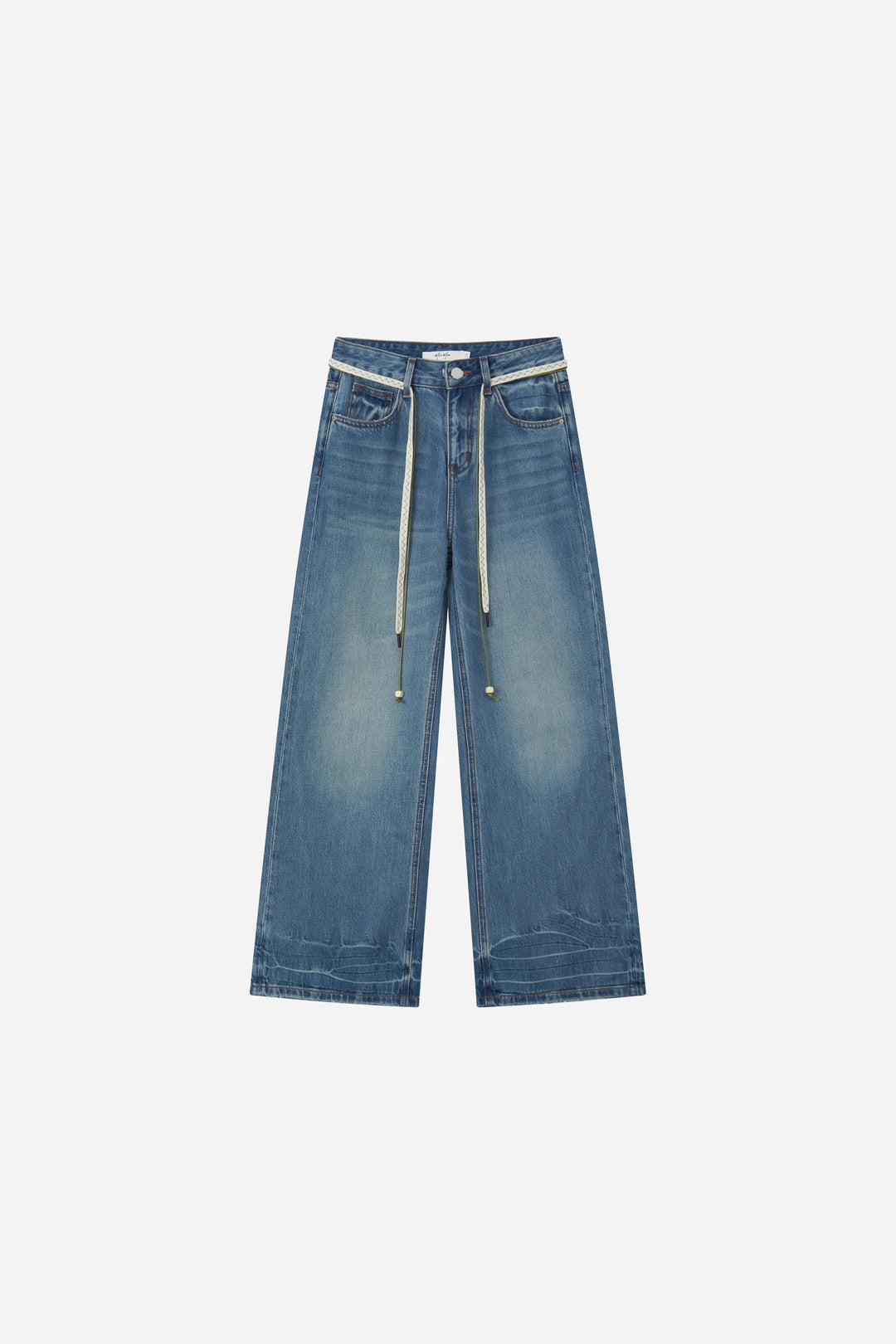 An image of a   S32288 Wide Leg Denim Trousers by  Mirra Masa