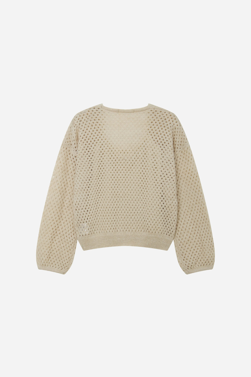 An image of a   S41263 Open Knit Two-Piece Layered Set by  Mirra Masa