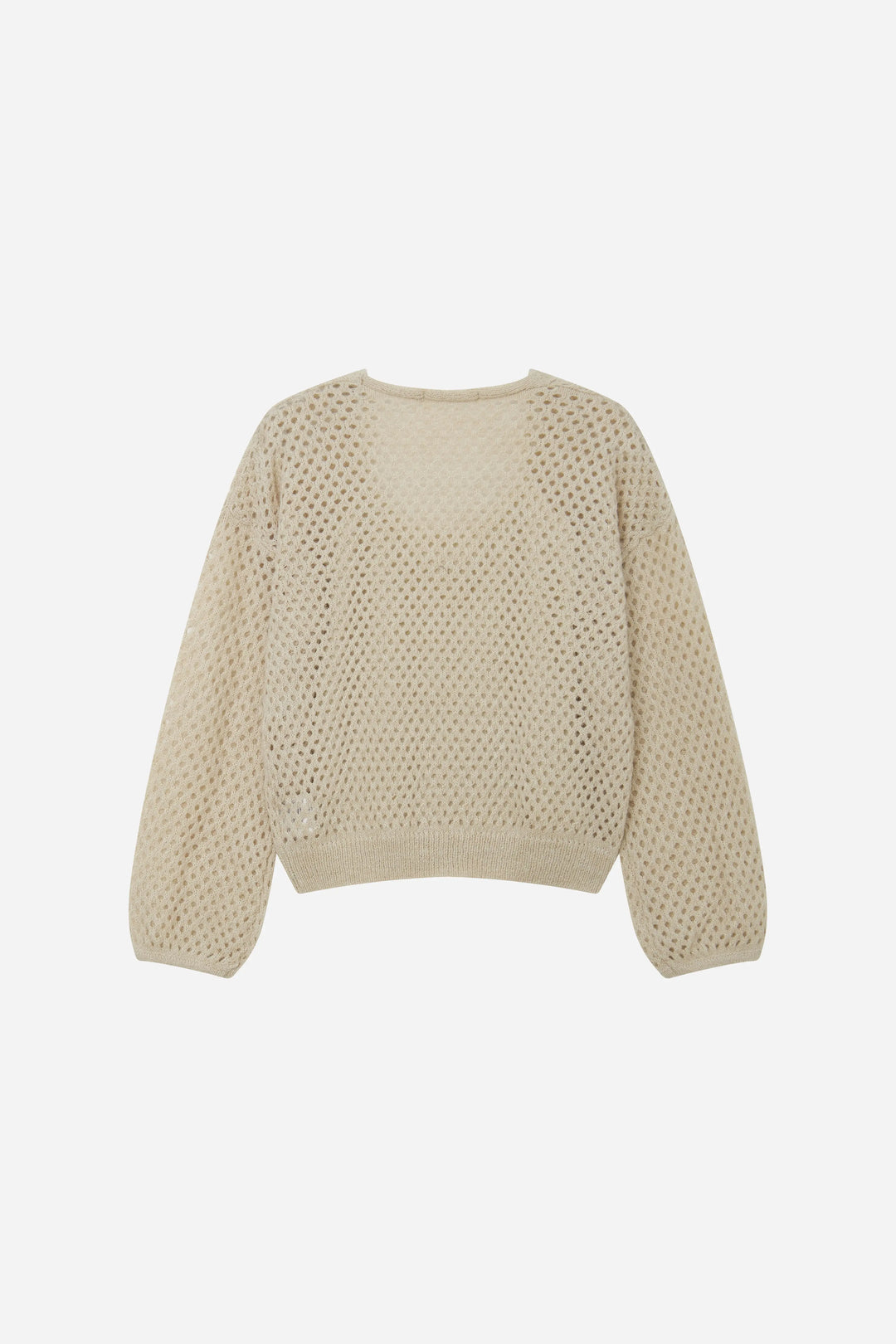 An image of a   S41263 Open Knit Two-Piece Layered Set by  Mirra Masa