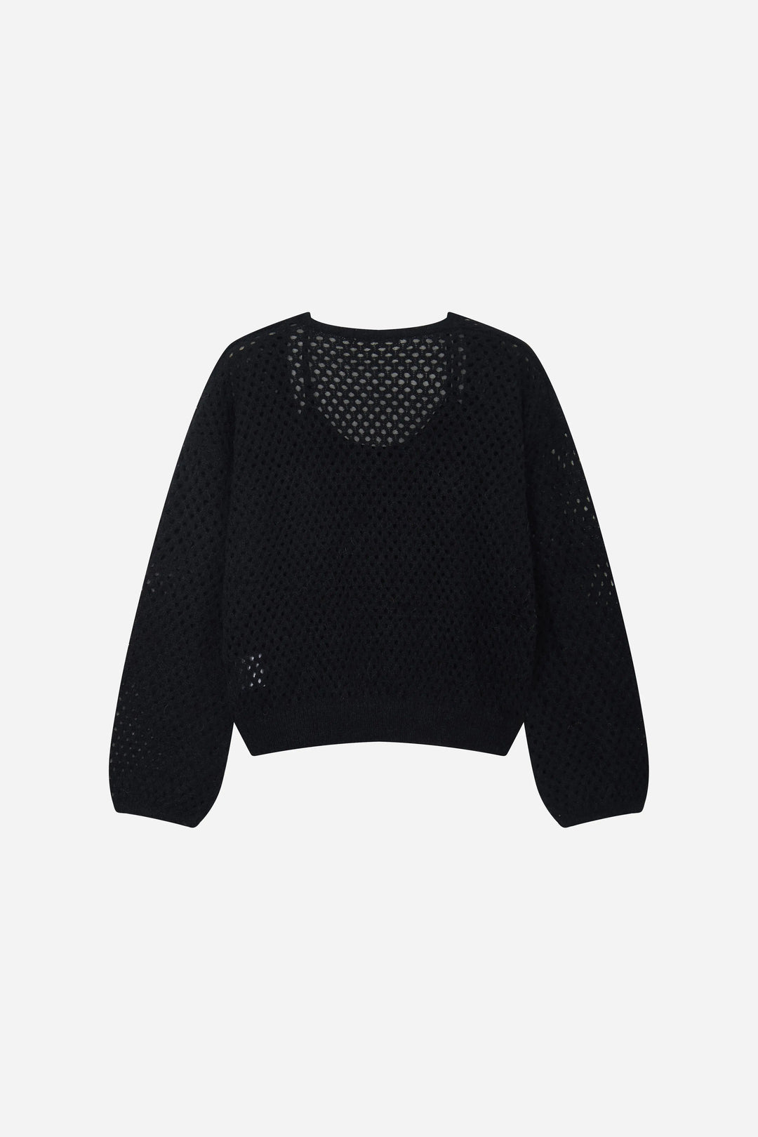 An image of a   S41263 Open Knit Two-Piece Layered Set by  Mirra Masa