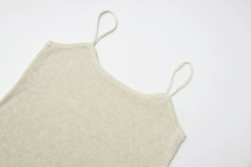 An image of a   S41263 Open Knit Two-Piece Layered Set by  Mirra Masa