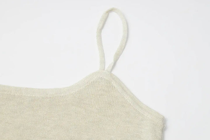 An image of a   S41263 Open Knit Two-Piece Layered Set by  Mirra Masa