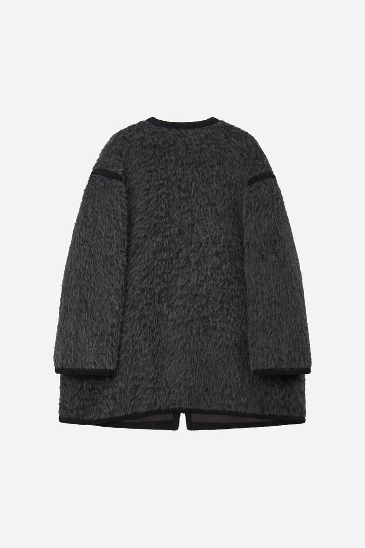 An image of a   S41274 V-Neck Teddy Jacket by  Mirra Masa