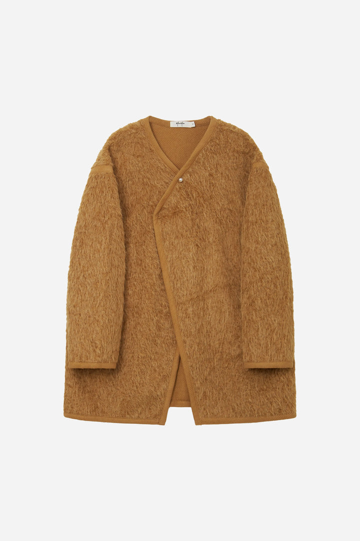 An image of a   S41274 V-Neck Teddy Jacket by  Mirra Masa