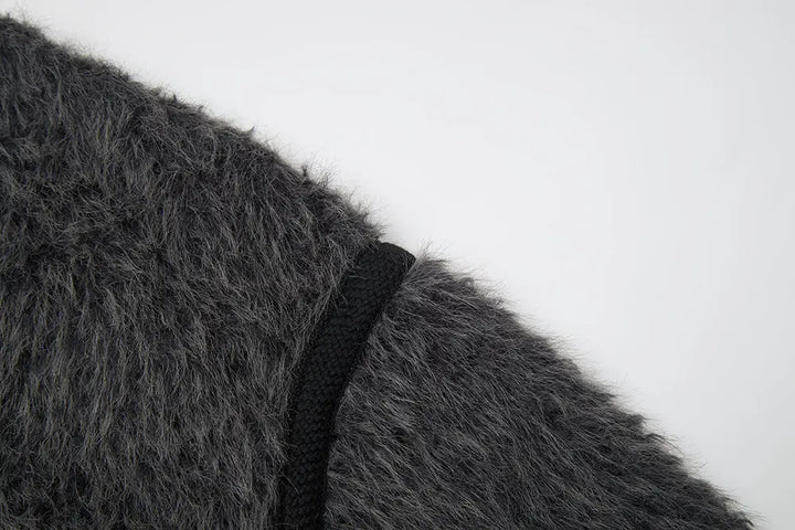 An image of a   S41274 V-Neck Teddy Jacket by  Mirra Masa