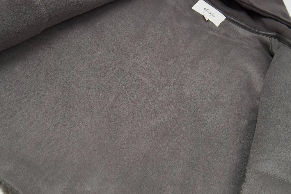 An image of a   S41489 Textured Faux Fur Zip-Up Jacket by  Mirra Masa