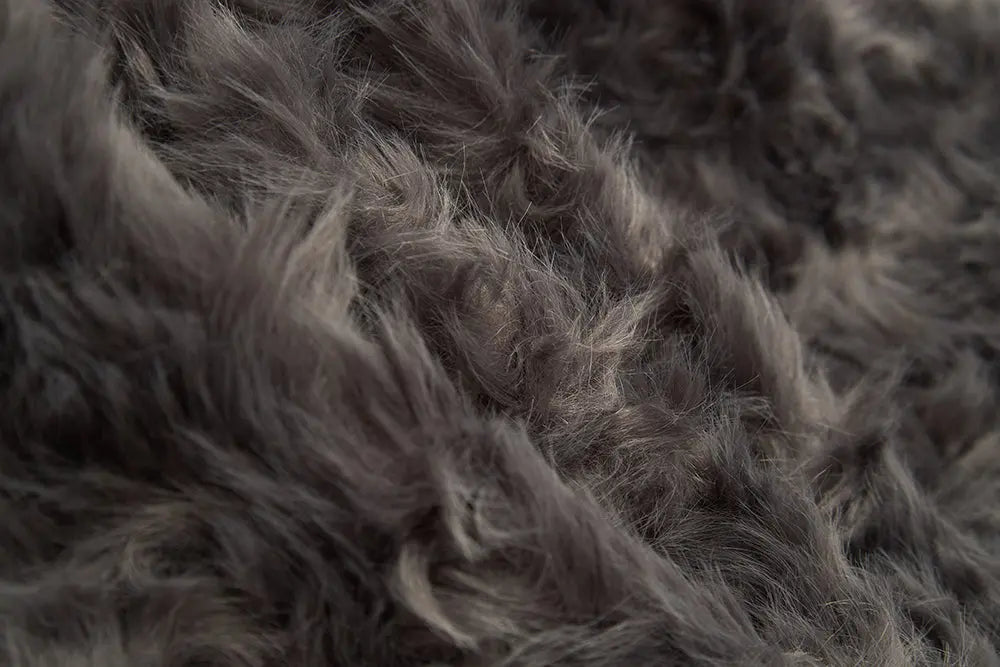 An image of a   S41489 Textured Faux Fur Zip-Up Jacket by  Mirra Masa