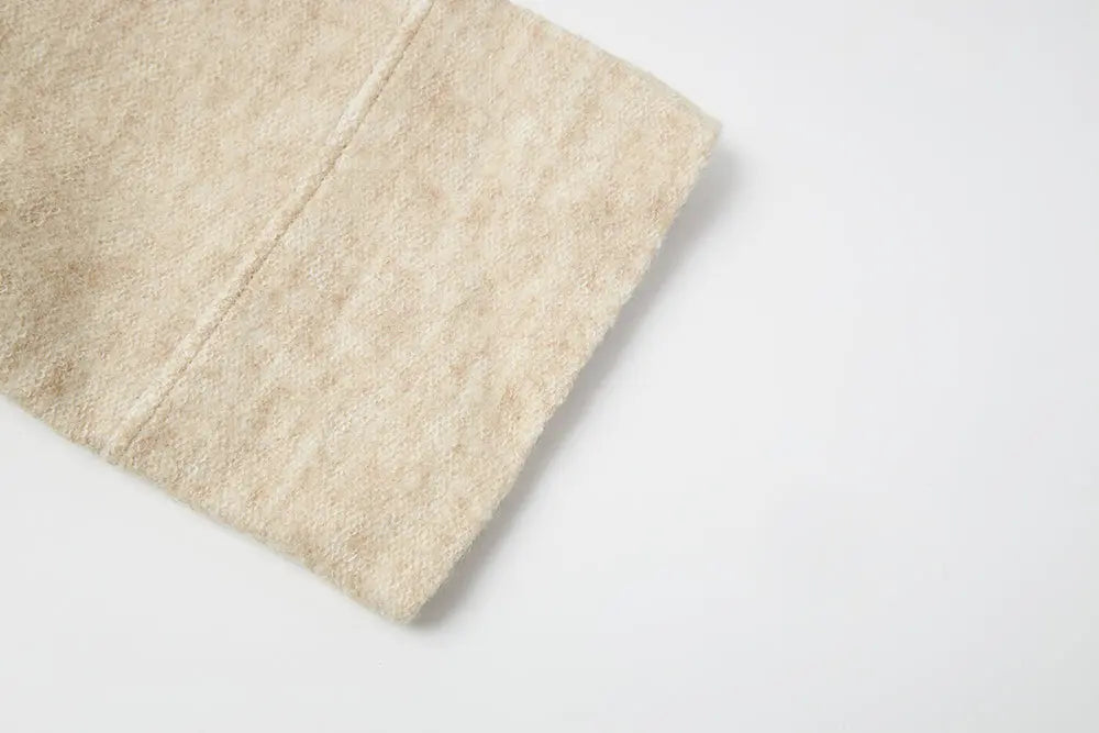 An image of a   S41584 Minimalist Wool Blend Button-Front Short Coat by  Mirra Masa