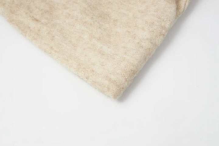 An image of a   S41584 Minimalist Wool Blend Button-Front Short Coat by  Mirra Masa