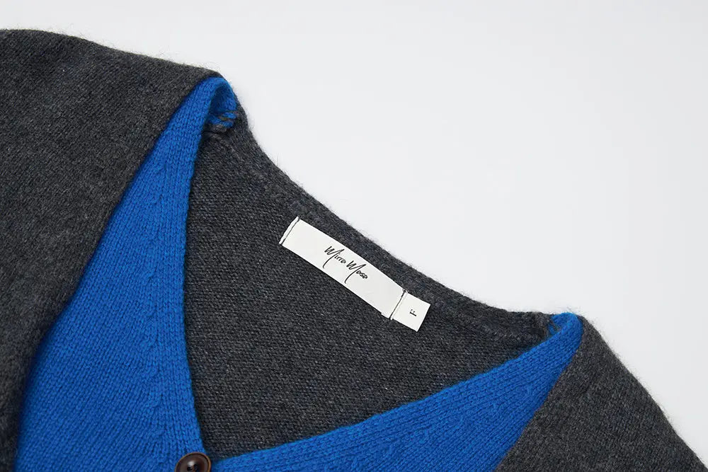 An image of a   S41916 Layered Look V-Neck Knit by  Mirra Masa