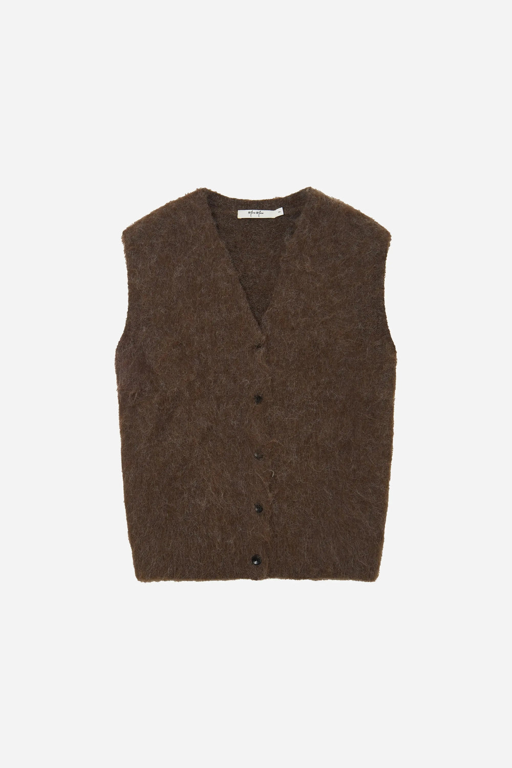 An image of a   S41920 Relaxed Fit Fuzzy Mohair-Look Vest by  Mirra Masa