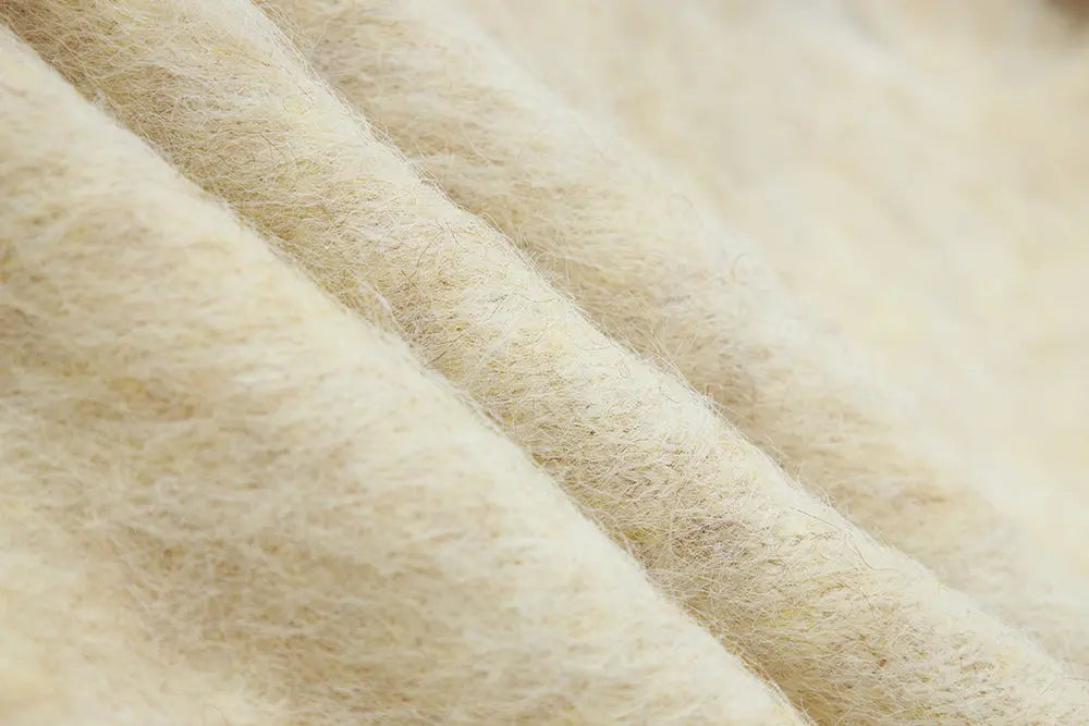An image of a   S41920 Relaxed Fit Fuzzy Mohair-Look Vest by  Mirra Masa