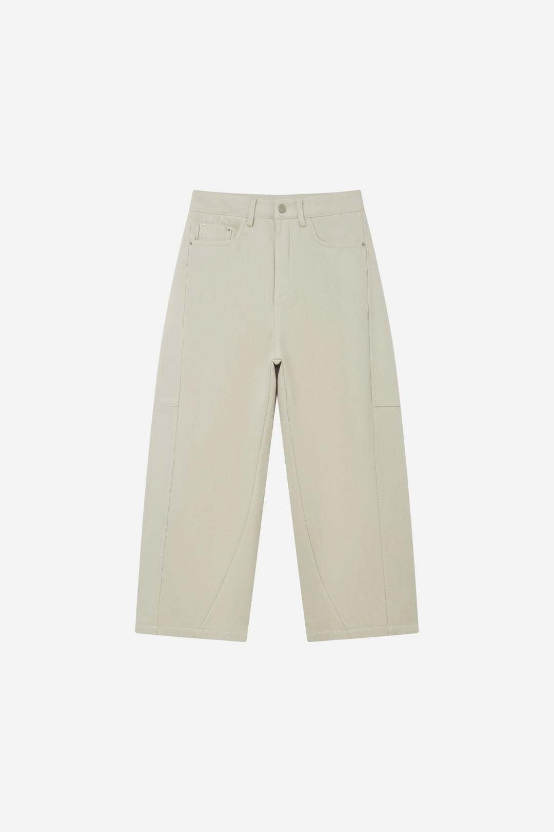 An image of a   S42203 Mid-Rise Cotton Barrel Pant by  Mirra Masa