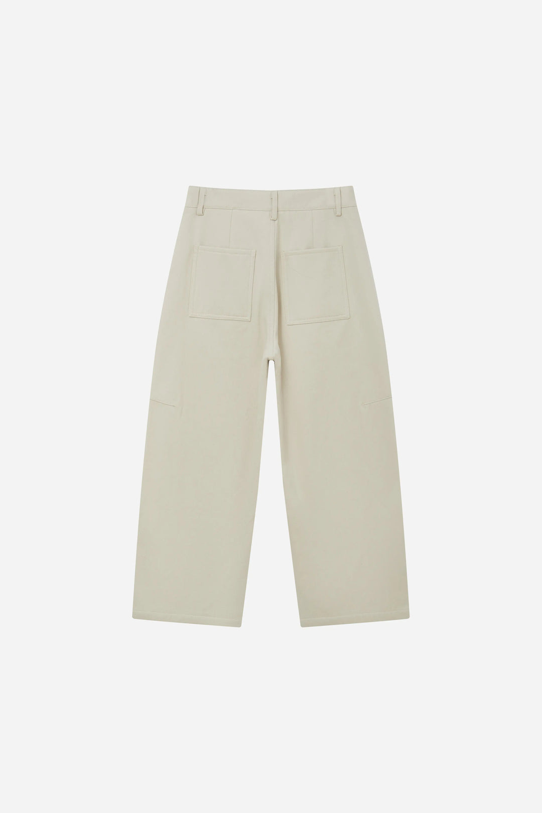 An image of a   S42203 Mid-Rise Cotton Barrel Pant by  Mirra Masa