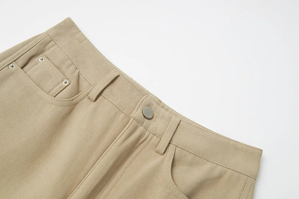 An image of a   S42203 Mid-Rise Cotton Barrel Pant by  Mirra Masa