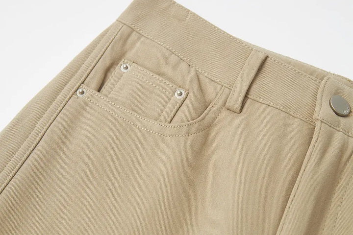 An image of a   S42203 Mid-Rise Cotton Barrel Pant by  Mirra Masa