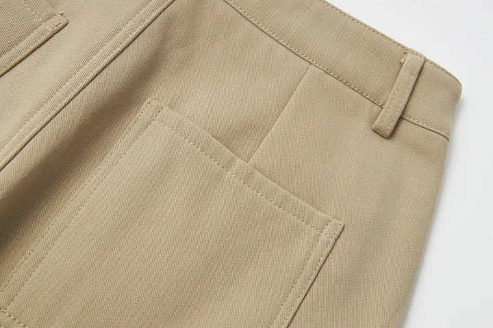An image of a   S42203 Mid-Rise Cotton Barrel Pant by  Mirra Masa