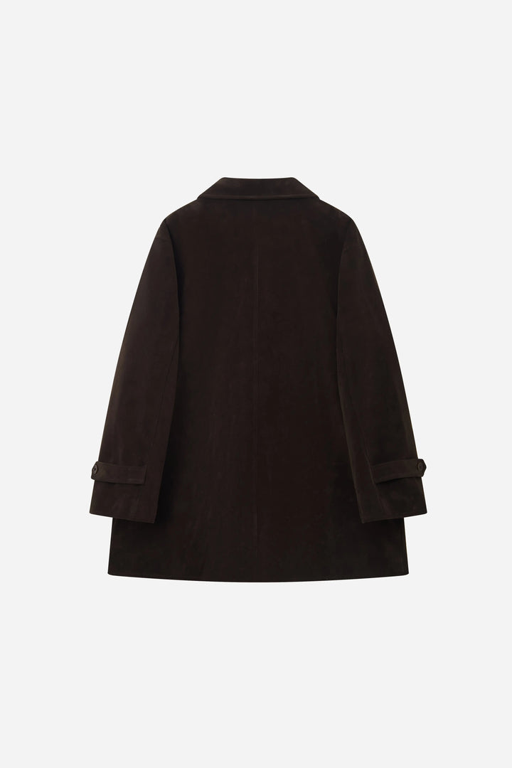 An image of a   S44419 Suede Workwear Jacket by  Mirra Masa