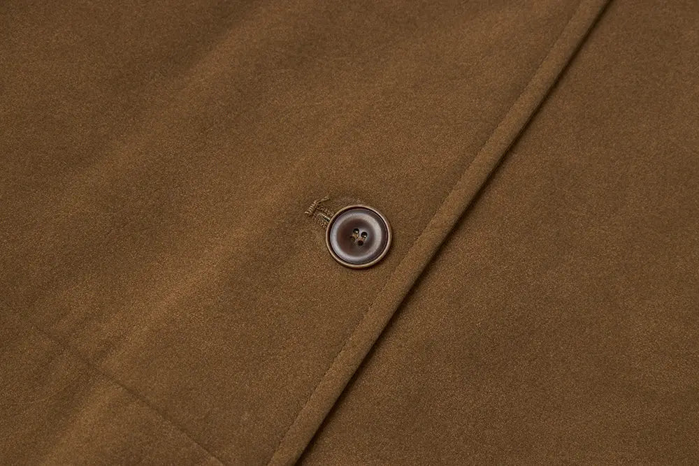 An image of a   S44419 Suede Workwear Jacket by  Mirra Masa