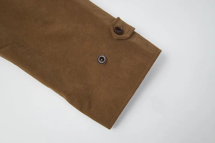 An image of a   S44419 Suede Workwear Jacket by  Mirra Masa