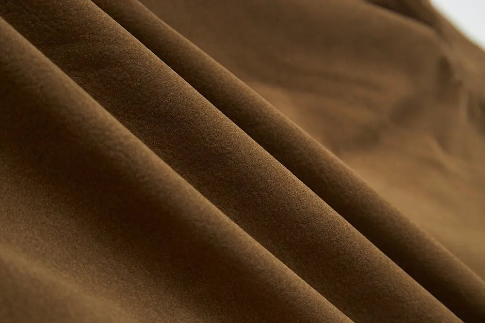 An image of a   S44419 Suede Workwear Jacket by  Mirra Masa