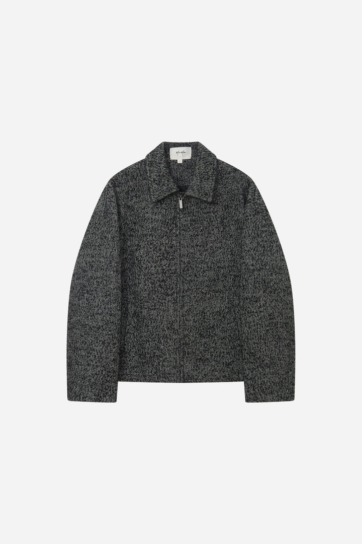 An image of a   S44861 Textured Zip-Up Jacket by  Mirra Masa