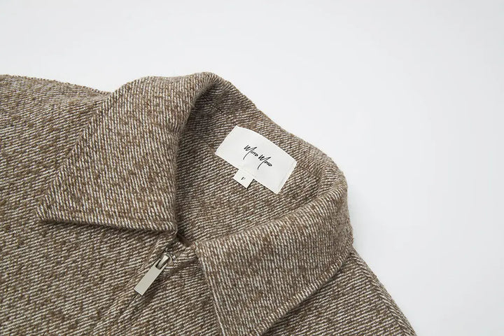 An image of a   S44861 Textured Zip-Up Jacket by  Mirra Masa