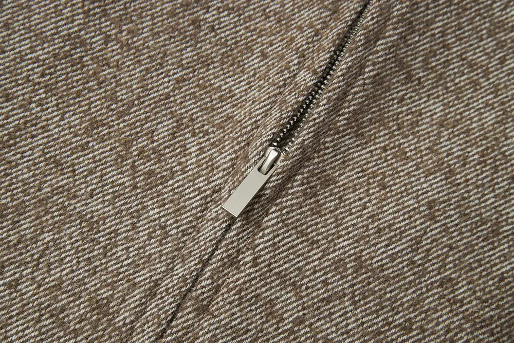 An image of a   S44861 Textured Zip-Up Jacket by  Mirra Masa