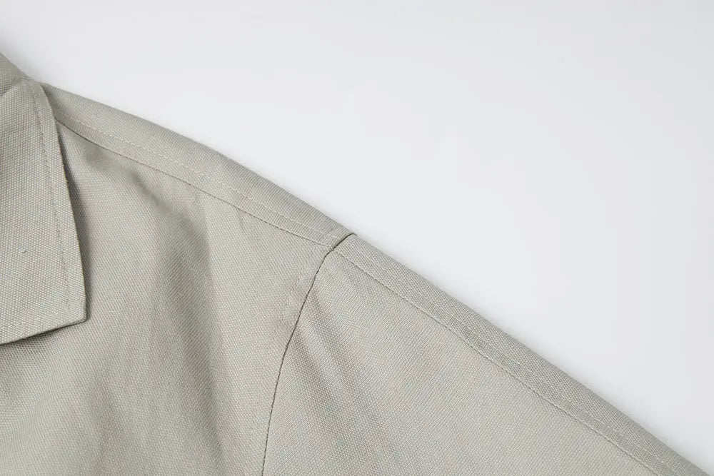 An image of a   S44879 Double Breasted High Neck Jacket by  Mirra Masa