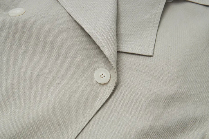 An image of a   S44879 Double Breasted High Neck Jacket by  Mirra Masa